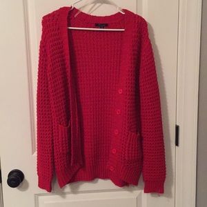Boutique brand red cardigan